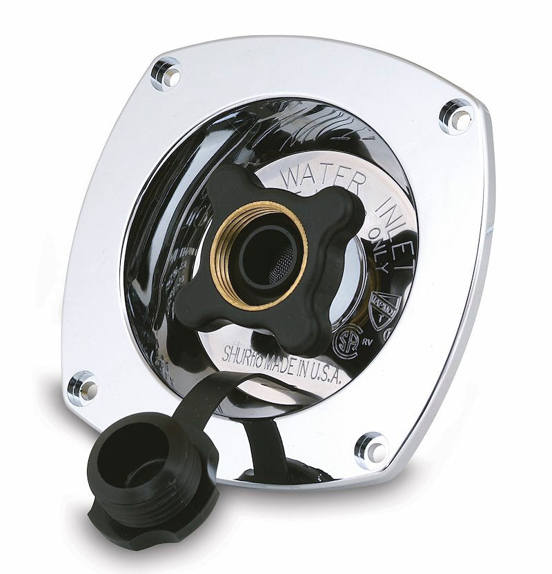 Shurflo 183-029-14 Pressure Reducing City Water Entry — Wall Mount, Chrome, 65 PSI
