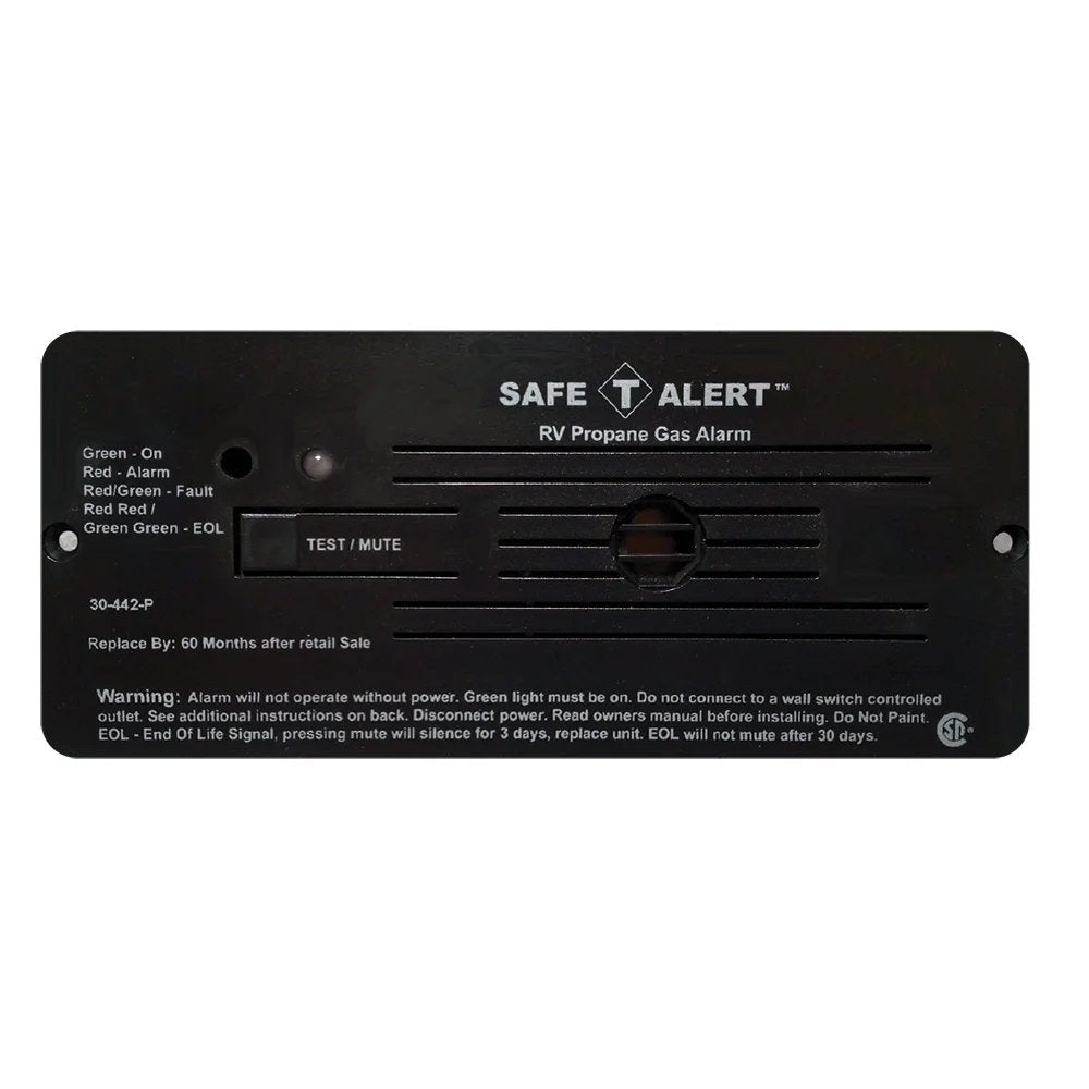 Safe-T-Alert 30 Series 12V RV Propane/LP Gas Alarm — Flush Mount, Black