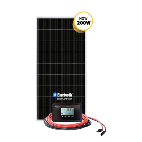 Go Power! 83294 Overlander 200W Solar Kit, 30A Bluetooth PWM Controller