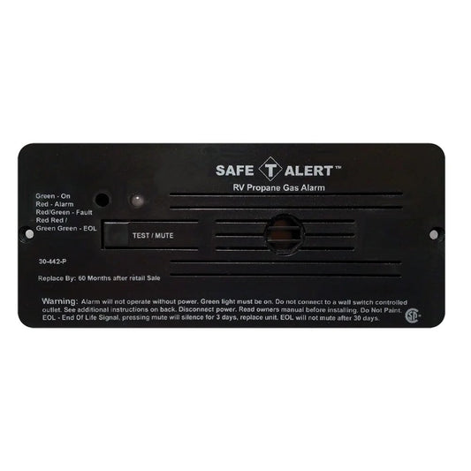 Safe-T-Alert 30 Series 12V RV Propane/LP Gas Alarm — Flush Mount, Black