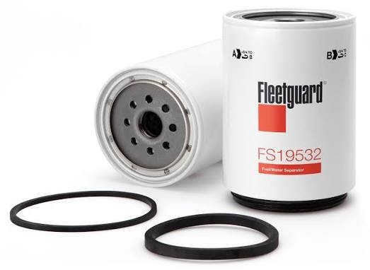Fleetguard FS19532 Fuel/Water Separator Filter — Spin-On, 1"-14 Thread