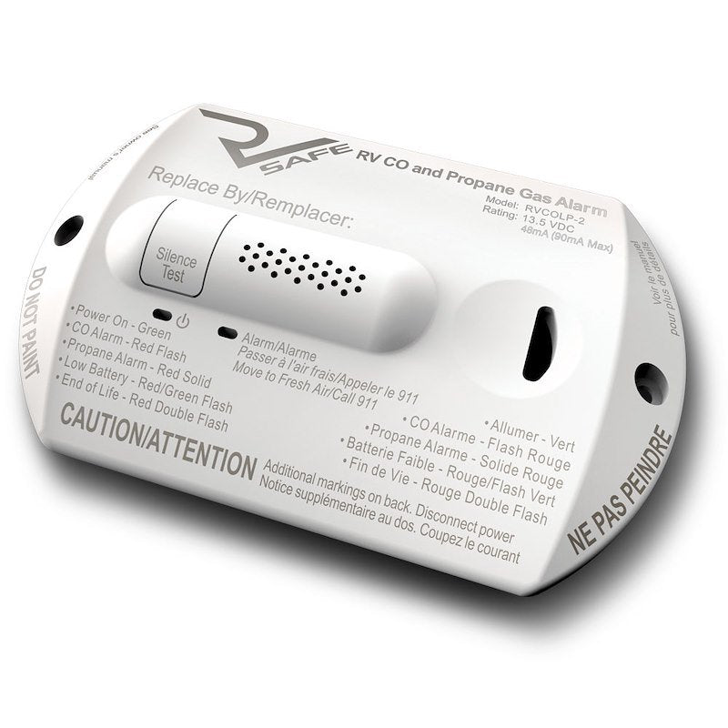 RV Safe RVCOLP-2W Carbon Monoxide & Propane Alarm, 2-Wire Surface Mount, White